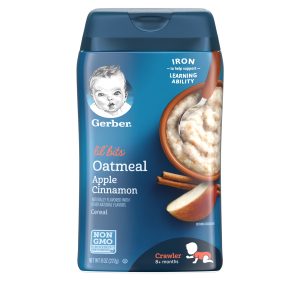 سرلاک سیب و دارچین بدون شیر ۲۲۷گرمی +8 گربر Gerber