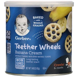 اسنک چرخی گربر با طعم خامه و موز +8ماه Gerber